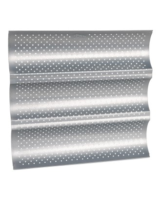 Tava pentru 3 mini baghete, 26 x 24 cm, otel, colectia SilverTop - PATISSE
